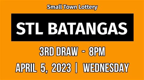 stl batangas 3rd draw result today|STL Result Today .